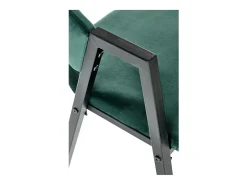 Silla de comedor Brokem de terciopelo verde
