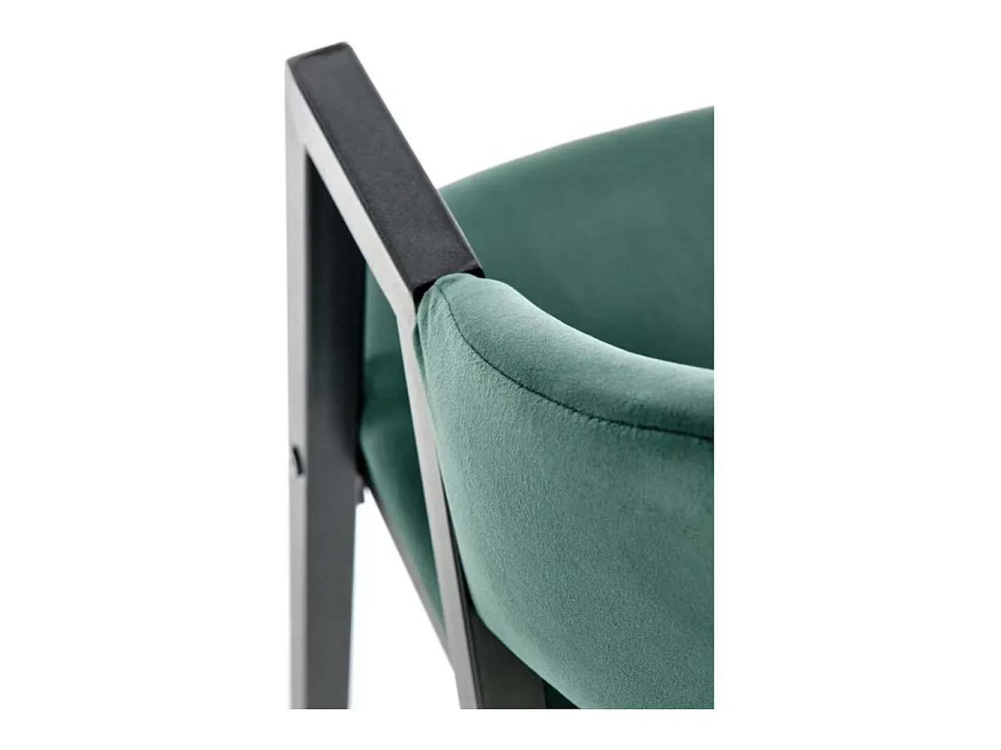 Silla de comedor Brokem de terciopelo verde