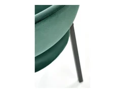 Silla de comedor Brokem de terciopelo verde