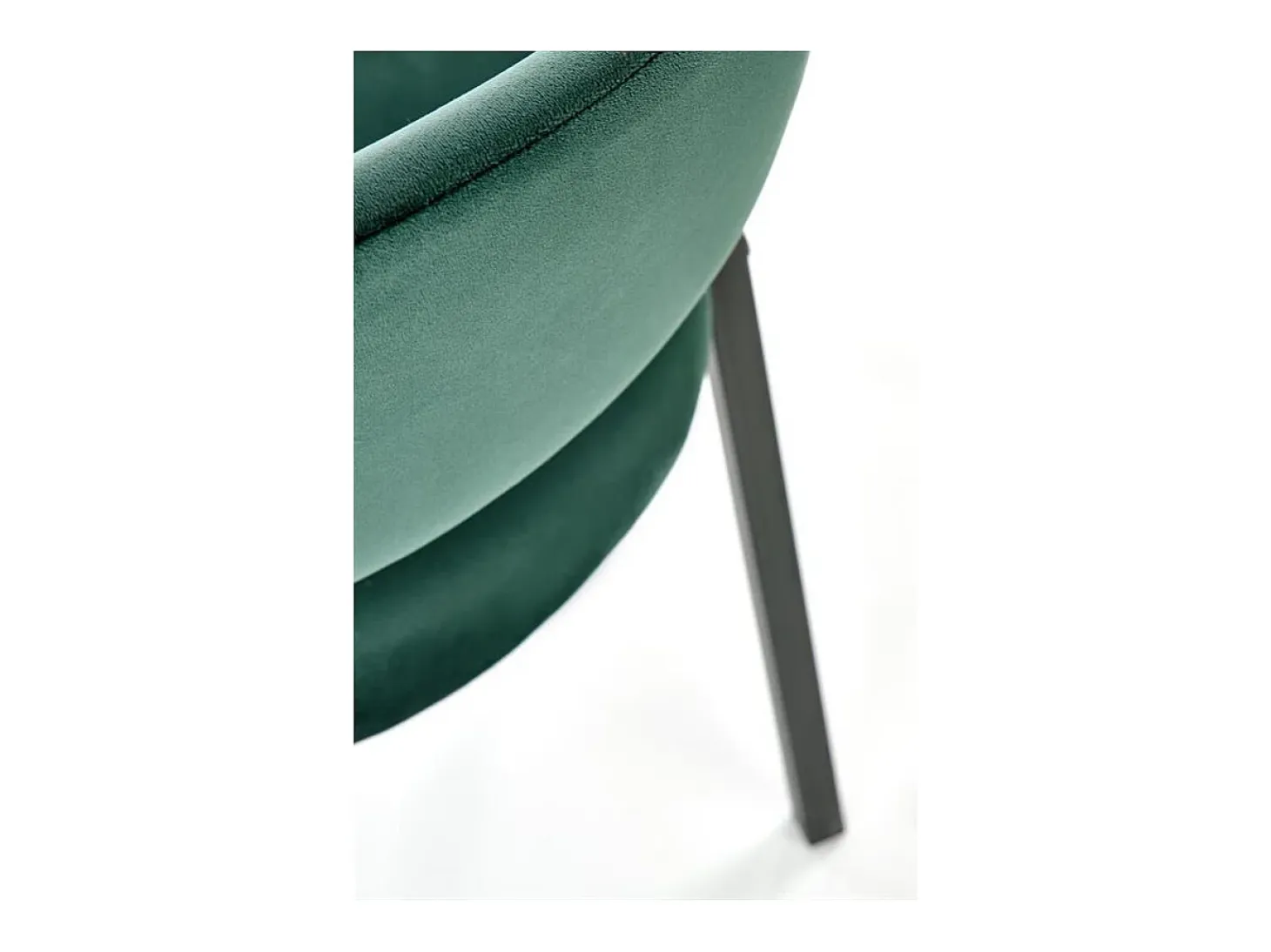Silla de comedor Brokem de terciopelo verde