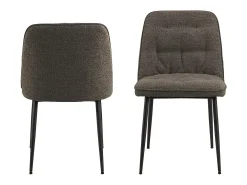 Silla de comedor Brooke bouclé gris.