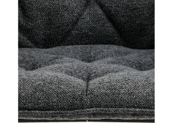 Silla de comedor Brooke con reposabrazos gris.