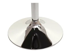 Silla de comedor Cadiz, giratoria, piel sintética gris topo, base cromada