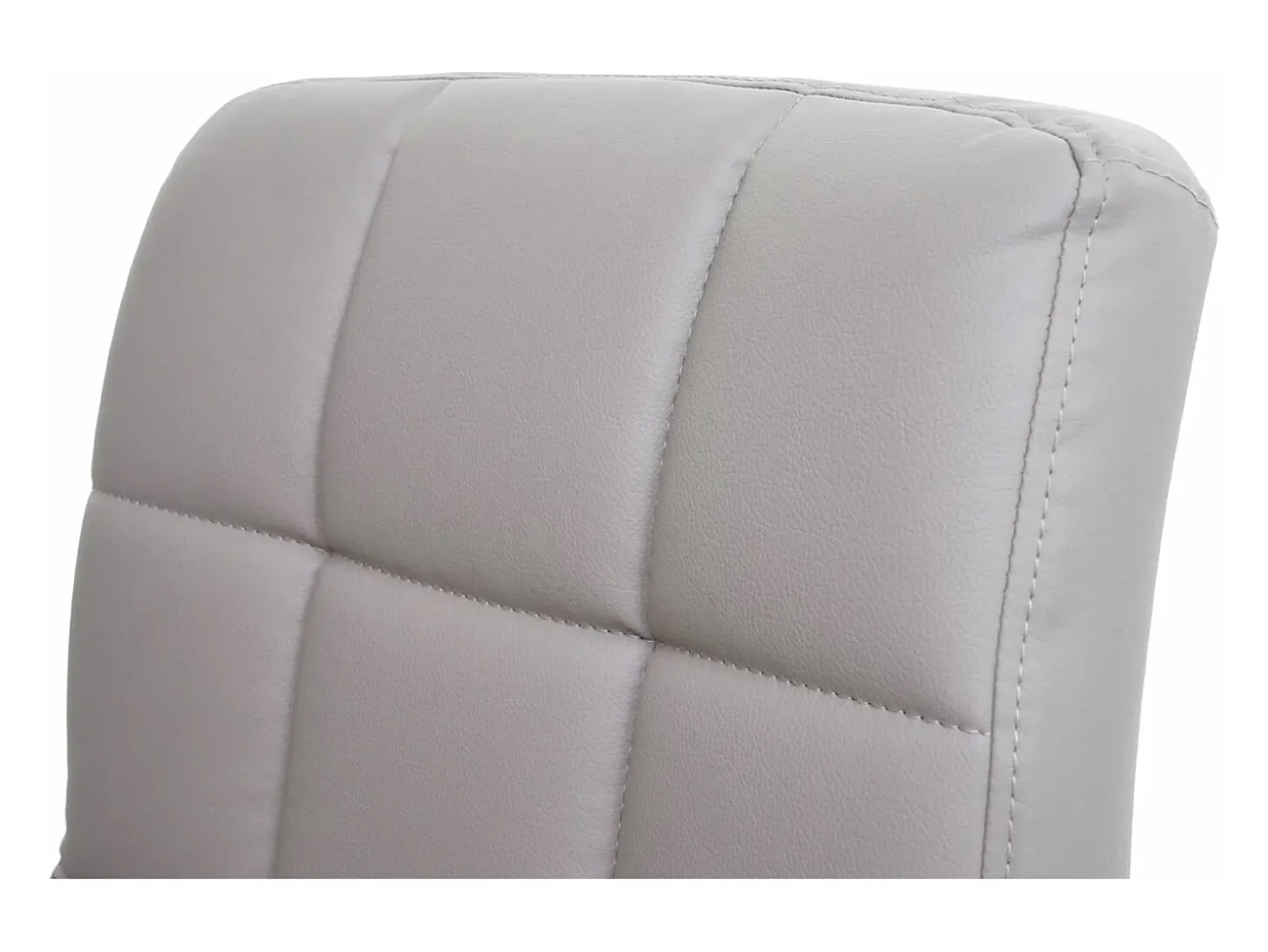 Silla de comedor Cadiz, giratoria, piel sintética gris topo, base cromada