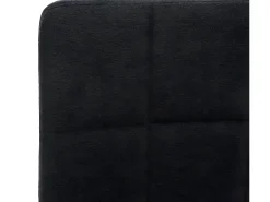Silla de comedor Cadiz II (set de 2), tela/textil gris oscuro, base negra