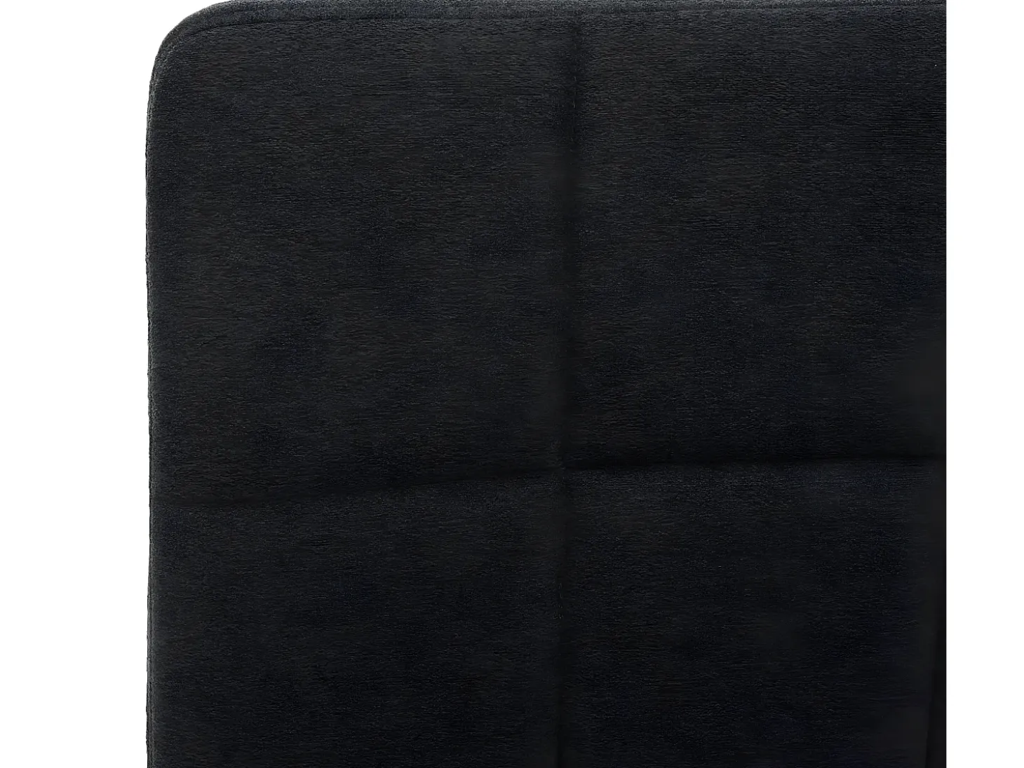 Silla de comedor Cadiz II (set de 2), tela/textil gris oscuro, base negra