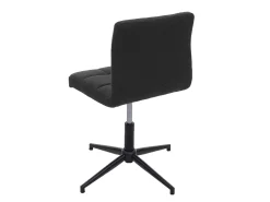Silla de comedor Cadiz II (set de 2), tela/textil gris oscuro, base negra