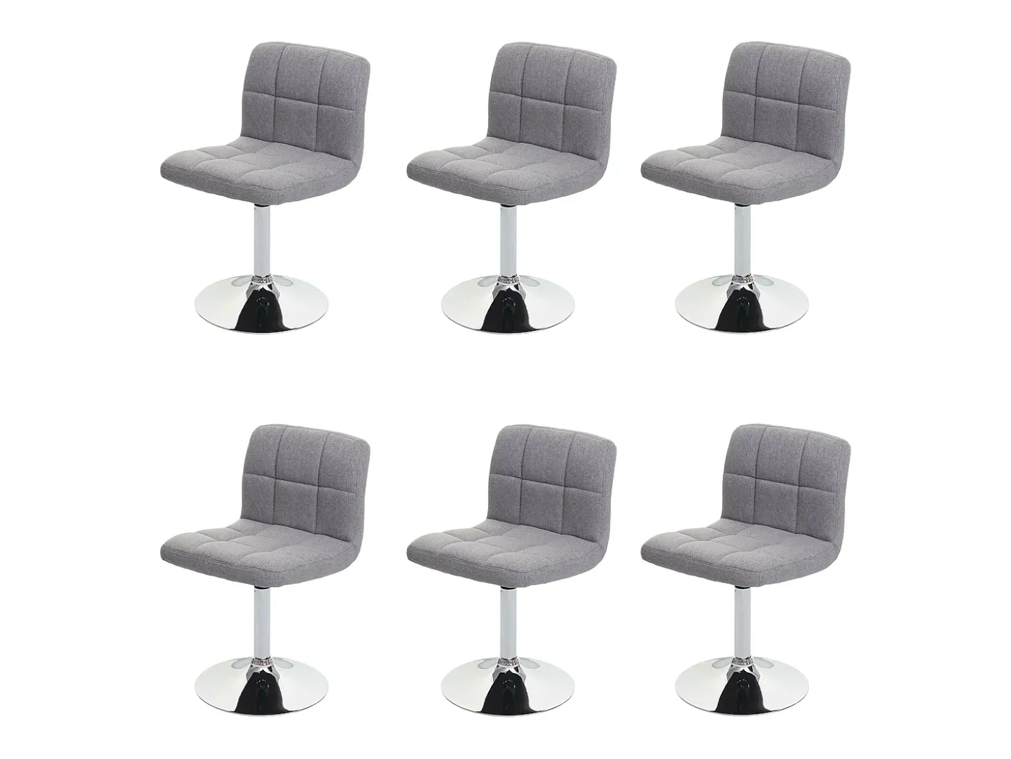 Silla de comedor Cadiz (set de 6), gris claro