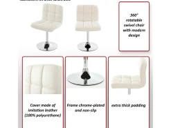 Silla de comedor Cadiz (set de 2), gris topo