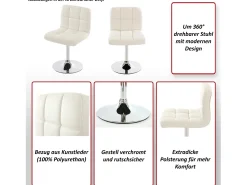 Silla de comedor Cadiz (set de 2), gris topo