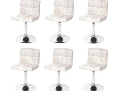 Silla de comedor Cadiz (set de 6), vintage gris claro