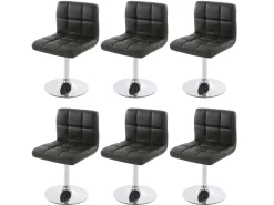 Silla de comedor Cadiz (set de 6), negro