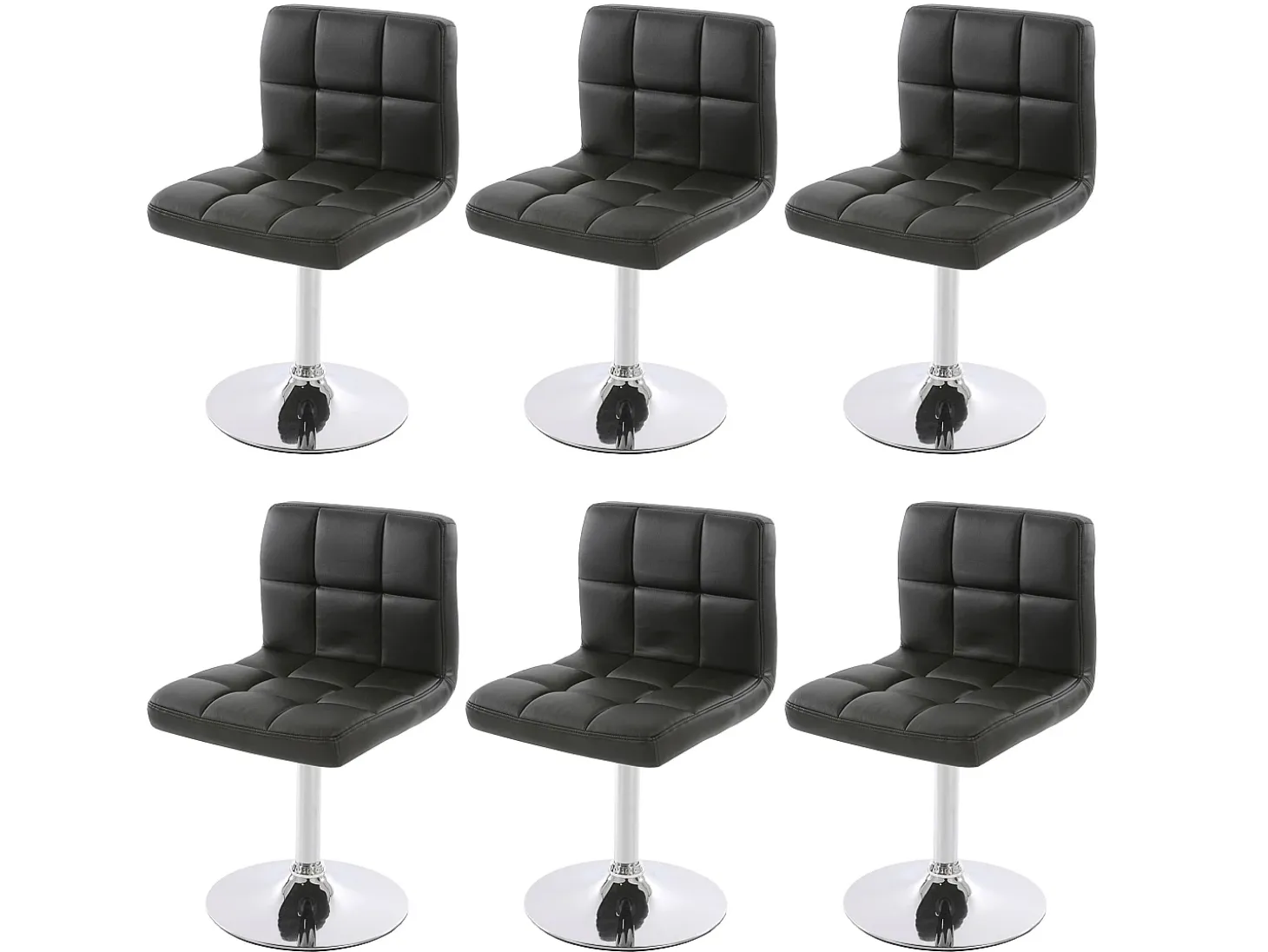 Silla de comedor Cadiz (set de 6), negro