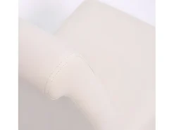 Silla de comedor Cesena (set de 2), polipiel mate, color crema, patas claras