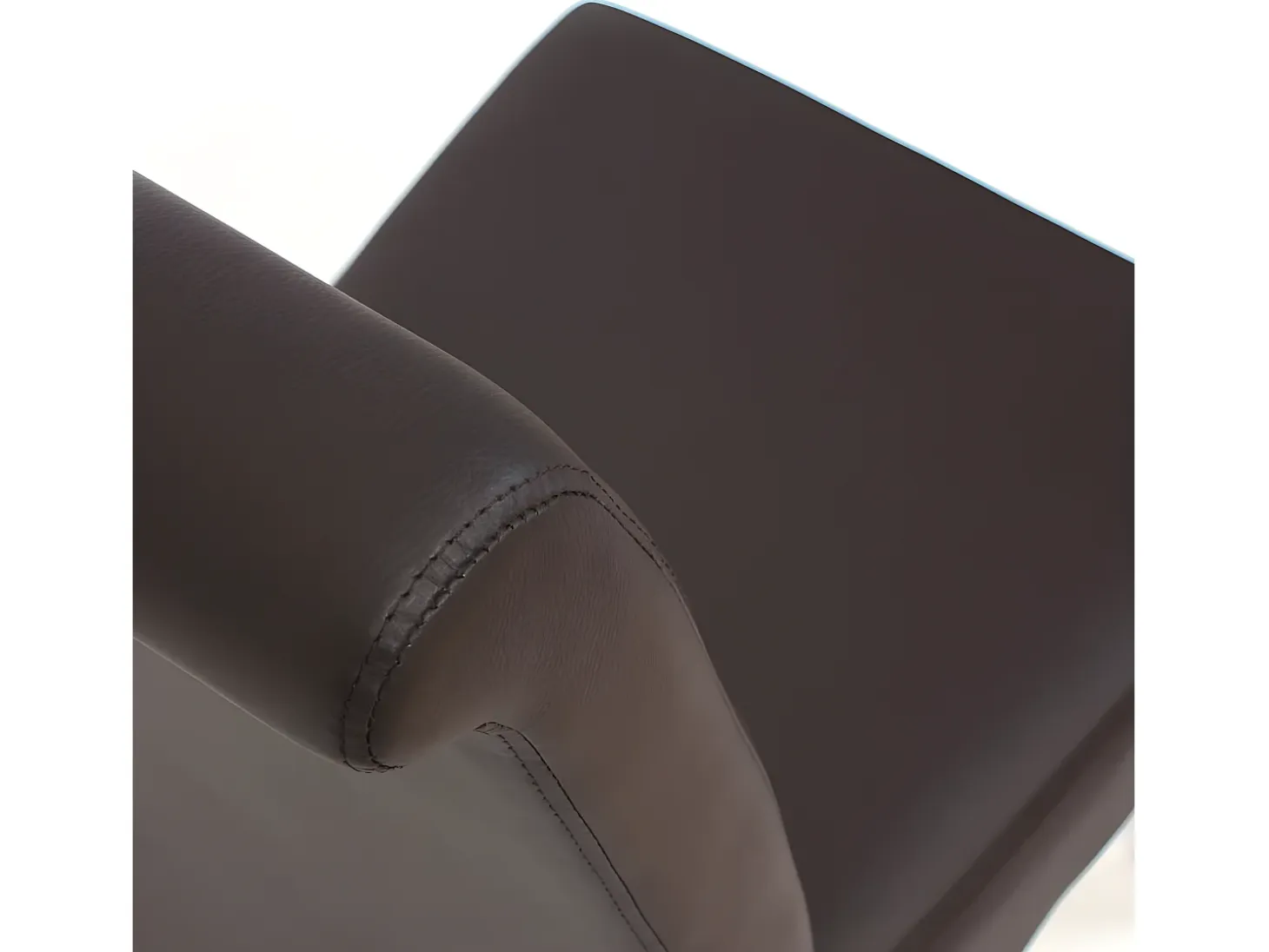 Silla de comedor Cesena (set de 2), polipiel mate, marrón, patas oscuras