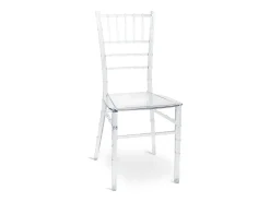 Silla de comedor Chiavarina apilable de policarbonato transparente para eventos