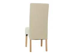 Silla de comedor Crotone (set de 6), crema, patas claras