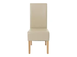 Silla de comedor Crotone (set de 6), crema, patas claras