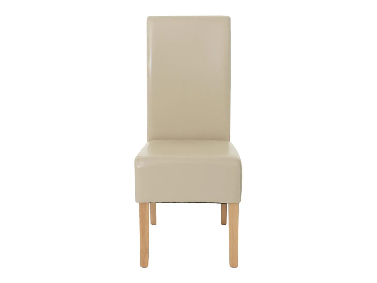 Silla de comedor Crotone (set de 6), crema, patas claras