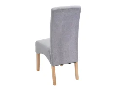 Silla de comedor Crotone (set de 2), gris claro, patas claras