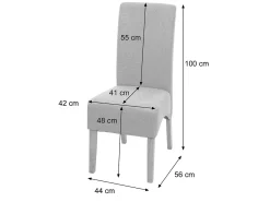 Silla de comedor Crotone, gris claro, patas claras