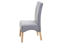 Silla de comedor Crotone, gris claro, patas claras
