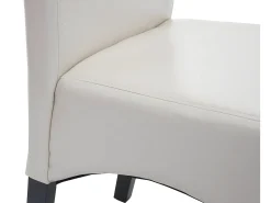 Silla de comedor Crotone, crema, patas oscuras