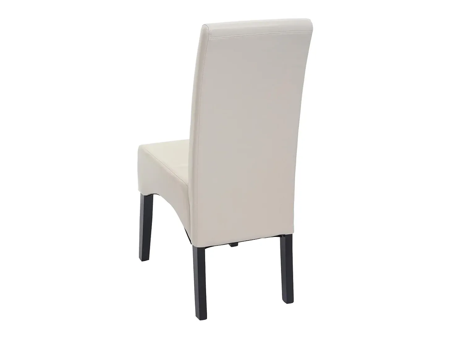 Silla de comedor Crotone, crema, patas oscuras