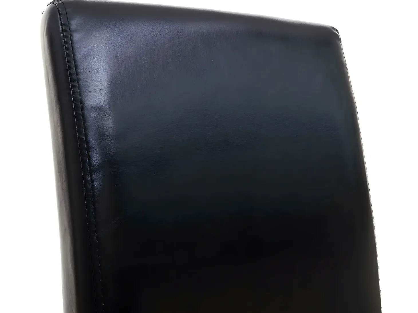 Silla de comedor Crotone, negro, patas oscuras