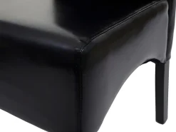Silla de comedor Crotone, negro, patas oscuras