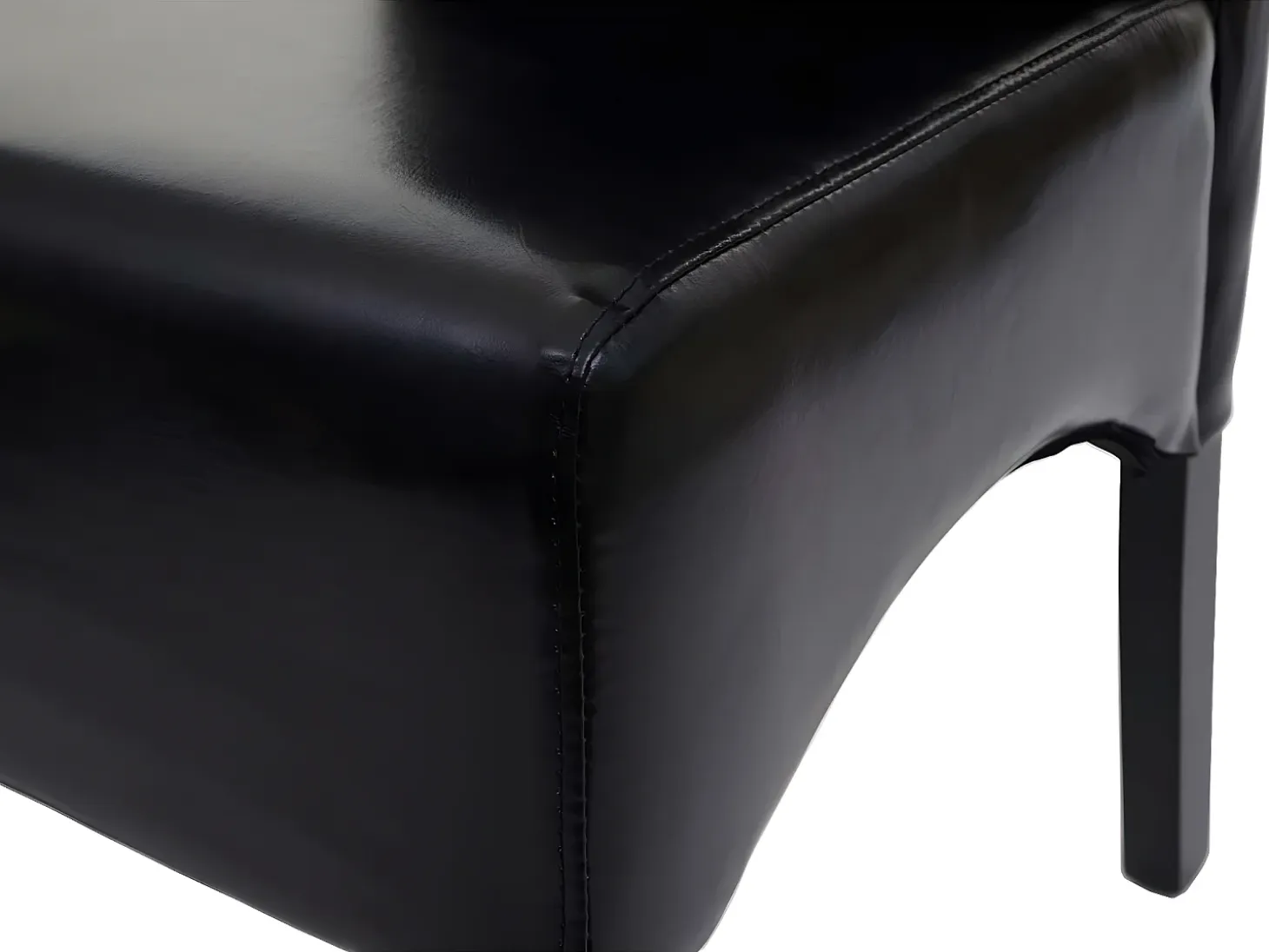 Silla de comedor Crotone, negro, patas oscuras