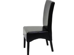 Silla de comedor Crotone, negro, patas oscuras