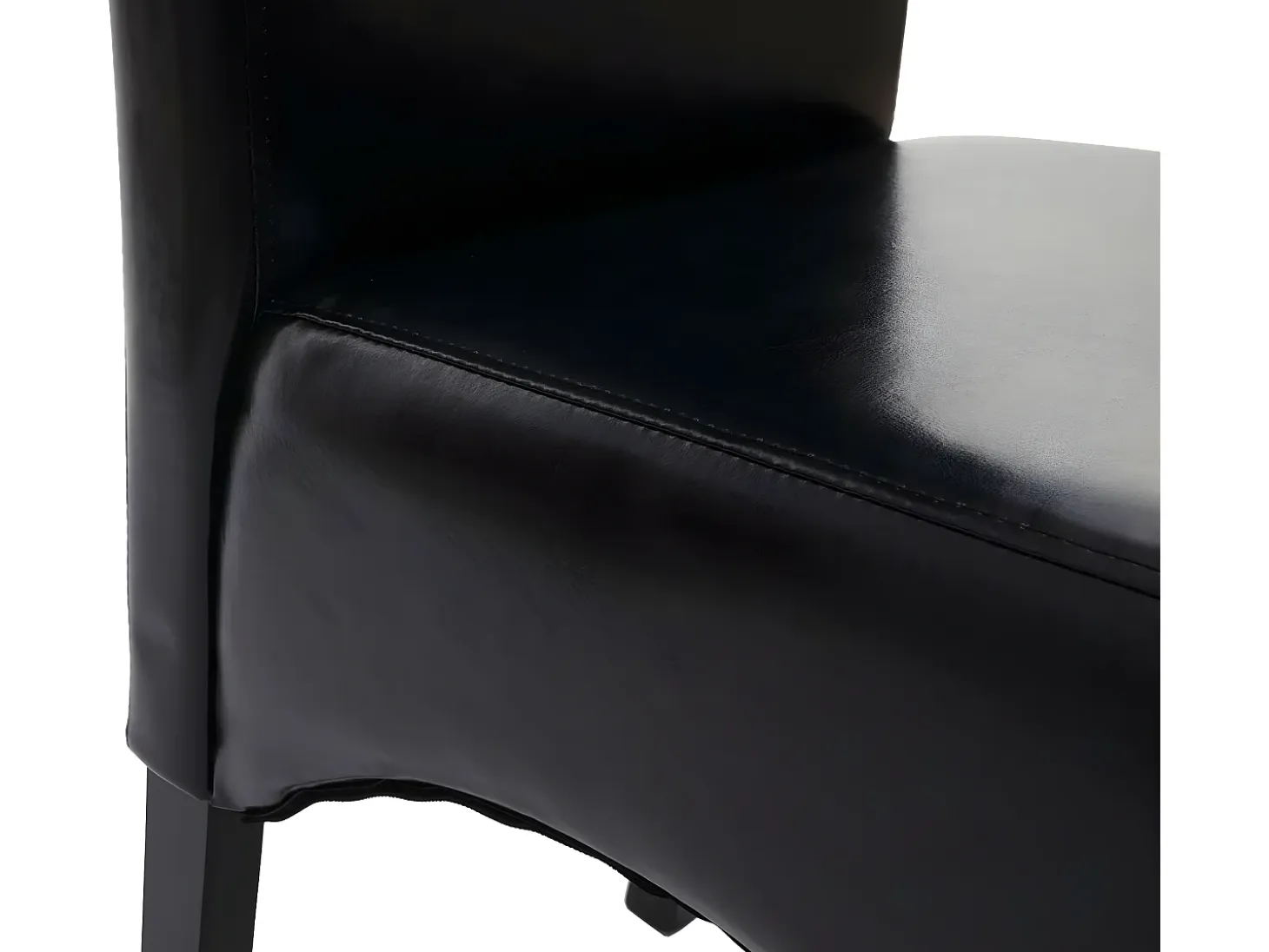 Silla de comedor Crotone, negro, patas oscuras
