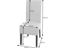 Silla de comedor Crotone, rojo, patas claras