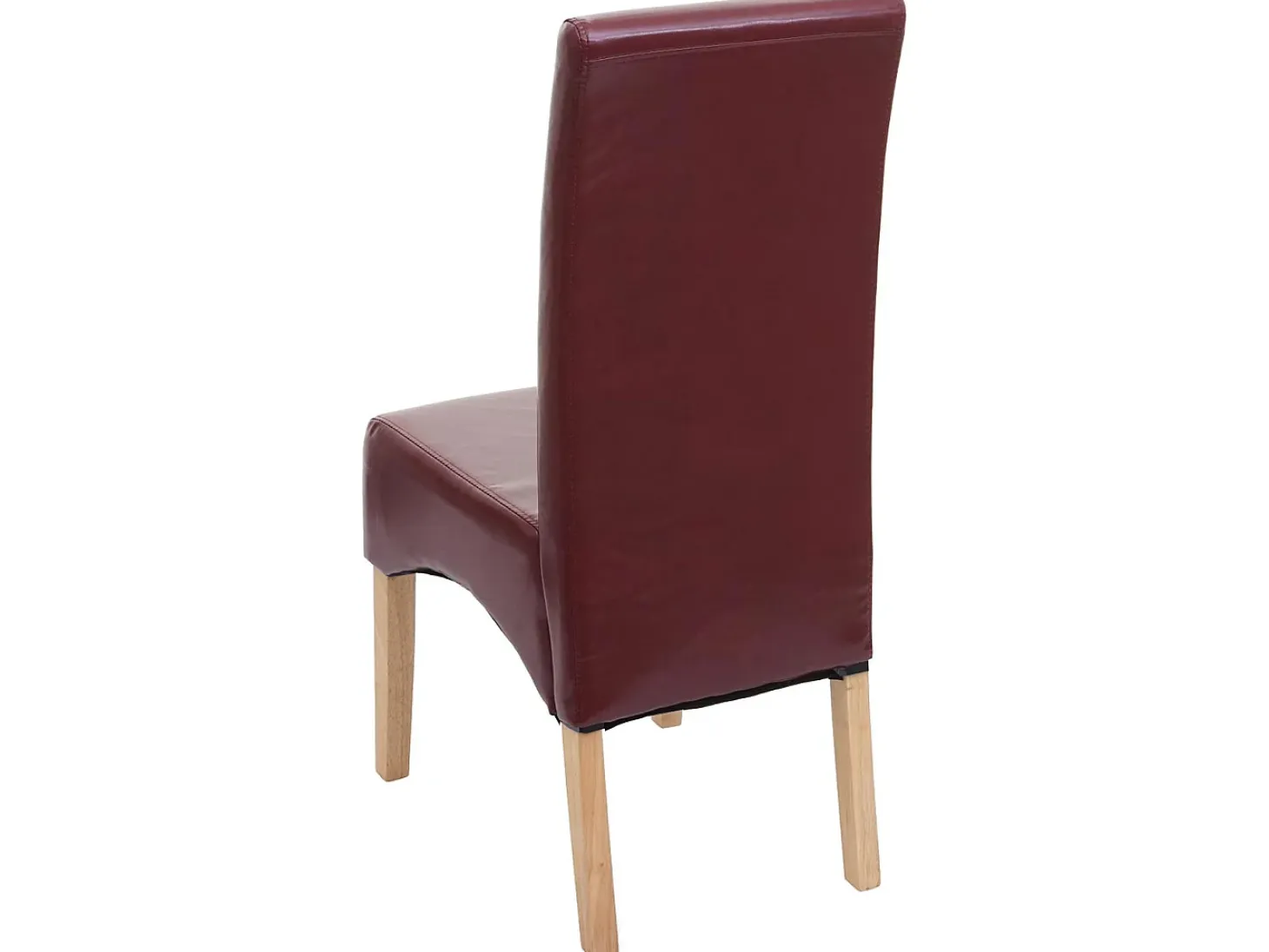 Silla de comedor Crotone, rojo, patas claras