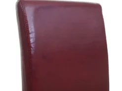 Silla de comedor Crotone, rojo, patas claras