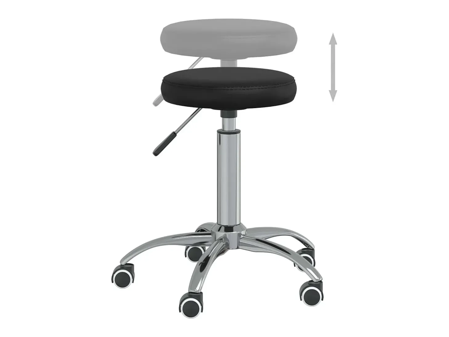 Silla de comedor cuero sintético negra ES630374