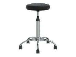 Silla de comedor cuero sintético negra ES630374