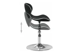Silla de comedor cuero sintético negra