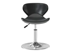 Silla de comedor cuero sintético negra