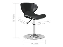 Silla de comedor cuero sintético negra