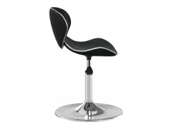 Silla de comedor cuero sintético negra