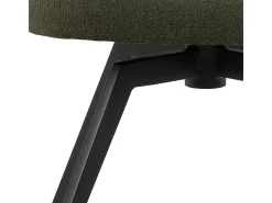 Silla de comedor Darlene con reposabrazos tela verde.