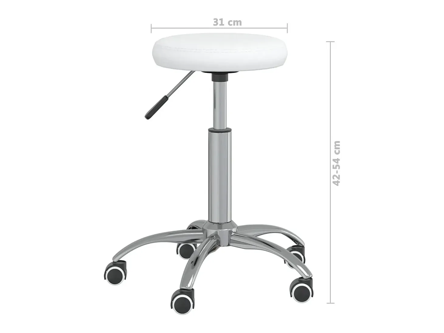 Silla de comedor de cuero sintético blanco