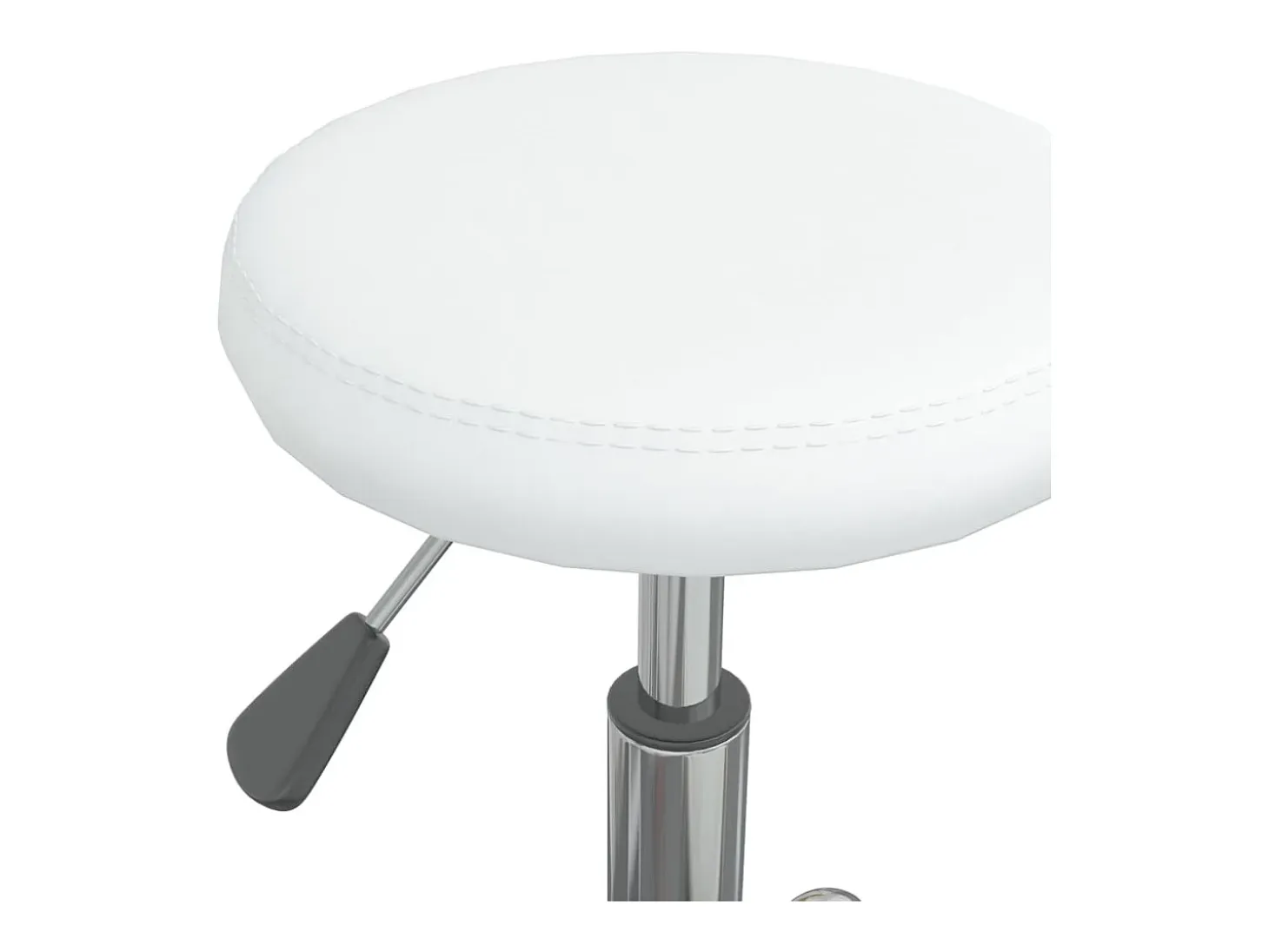 Silla de comedor de cuero sintético blanco