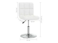 Silla de comedor de cuero sintético blanco