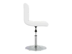 Silla de comedor de cuero sintético blanco