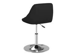 Silla de comedor de cuero sintético negra