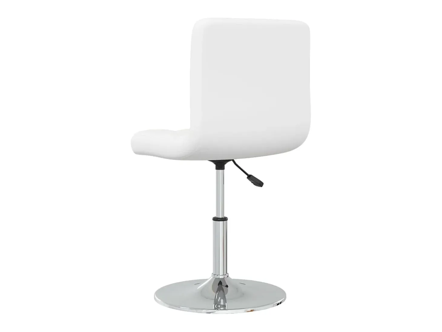 Silla de comedor de cuero sintético blanco