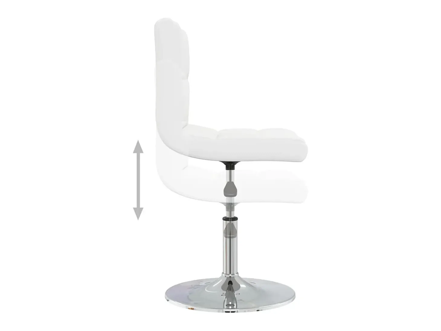 Silla de comedor de cuero sintético blanco